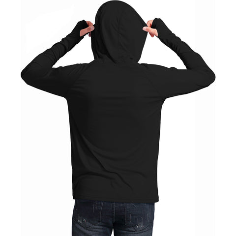 Buy STYLOGUE full sleeves printed Hoodie for men - Black sun