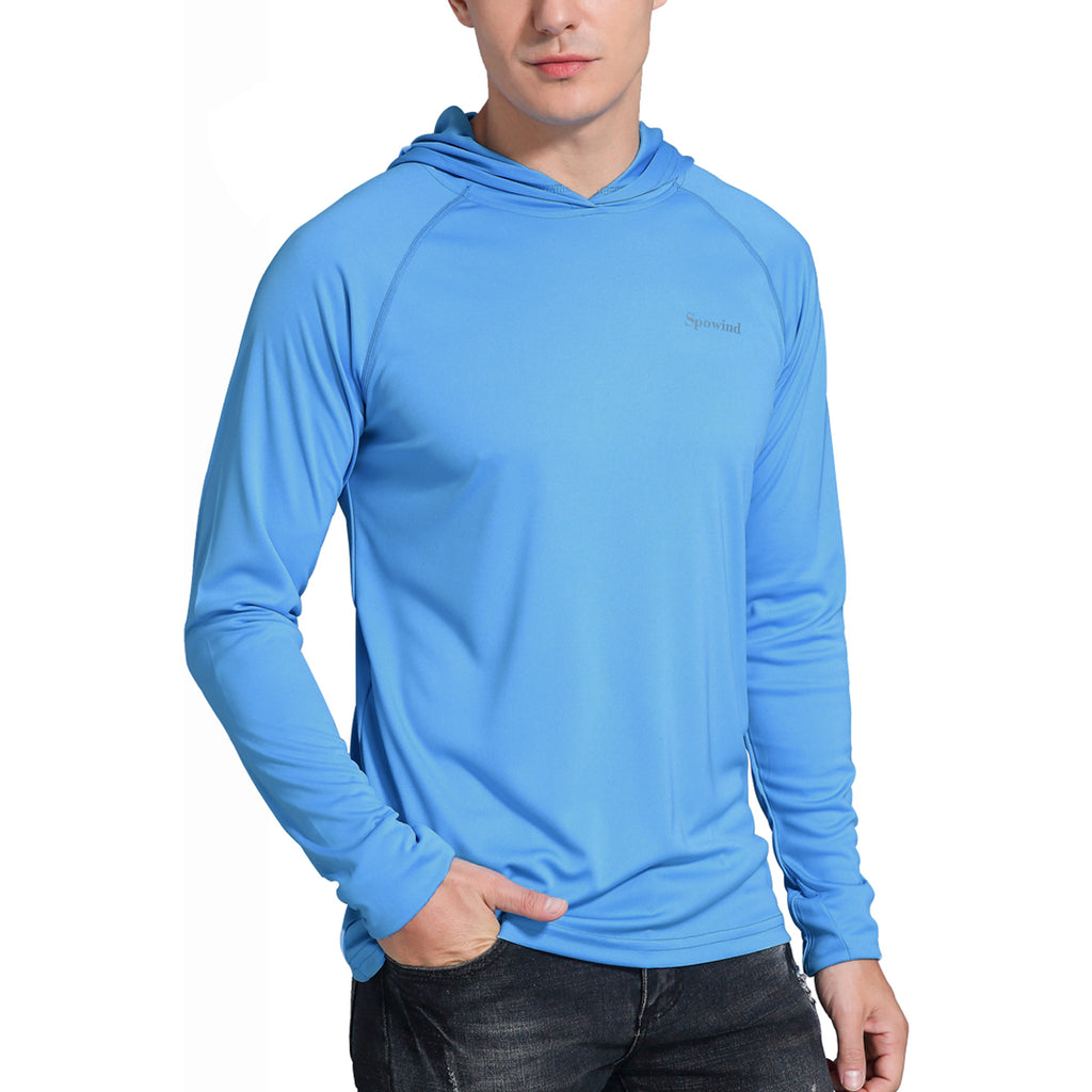 Men's Sports Hoodie UPF 50+ Outdoor Fishing Sun Shirt Skin Protection UV  Shirt