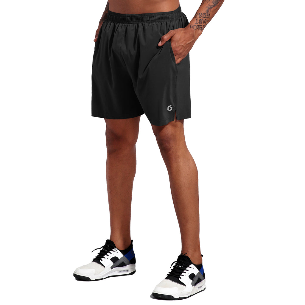 G Gradual Men's 7 Workout Running Shorts Quick Dry Lightweight Gym Shorts  with Zip Pockets (Light
